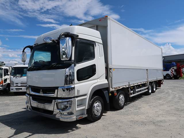 [Lease-only vehicle] Reiwa 2 model Mitsubishi Fuso Super Great, large aluminum wing, 4-axle low-floor, high-roof, 394 horsepower