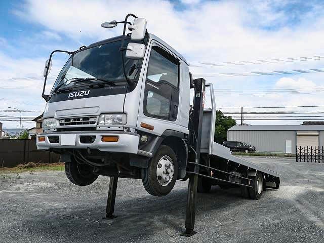 [Vehicle for lease only] 2004 Isuzu Forward medium-sized self-loader, semi-wide, interior width 230cm, high jack, winch included ★ Actual mileage on the meter: approx. 139,000km! ★