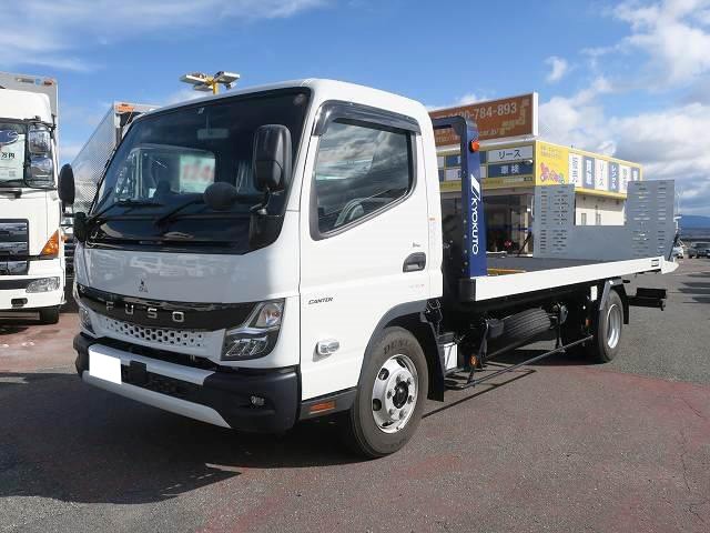 [Vehicles for lease only] Mitsubishi Fuso Canter, 2021 model, small safety loader, Far East made Flat Top Zero, running board, radio control and winch included [Semi-medium license compatible *Excluding 5t limited]