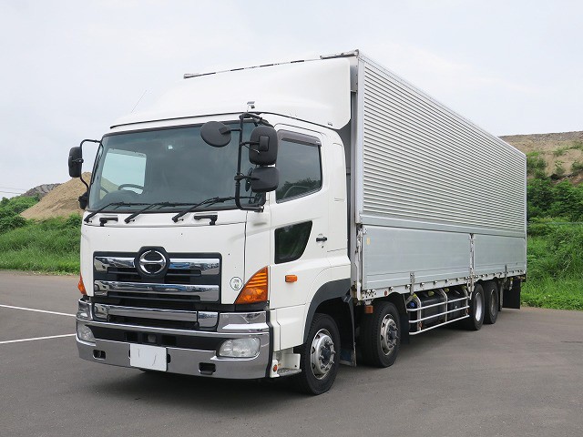 [Vehicles for lease only] 2011 Hino Profia, large aluminum wing, 4-axle low floor, rear air suspension, retarder, ETC and rear-eye camera