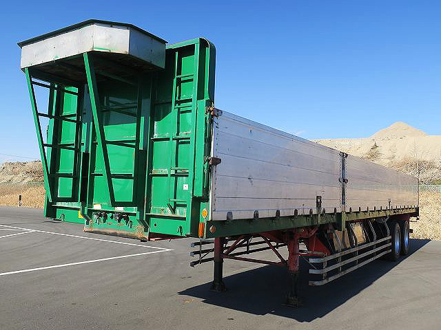 [Vehicles for lease only] 2002 model Nippon Furuhafu 2-axle aluminum block flat trailer, 5-way opening, maximum load capacity 21.2t, 13m body, single pull OK