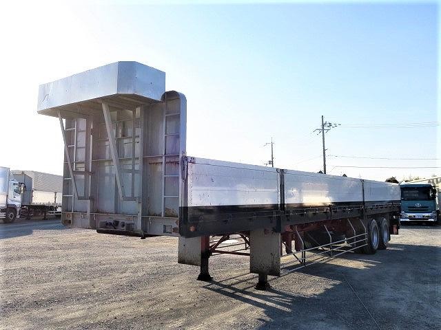 [Vehicles for lease only] 2000 model Nippon Trex 2-axle aluminum block flat trailer, 7-way opening, maximum load capacity 21.1t, 13m body