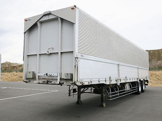 [Vehicles for lease only] 2007 model Nippon Trex 2-axle wing trailer, maximum load capacity 19.5t, lift axle, air jolder 4-row, single pull OK