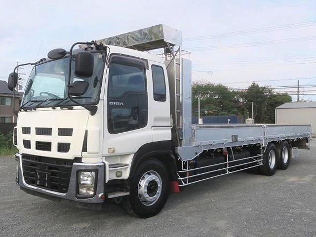 [Vehicles for lease only] 2011 Isuzu Giga, large flat body aluminum block, 5-way opening, high floor 3-axle, rear air suspension, ETC2.0, E/G replacement history (in 2019.7)