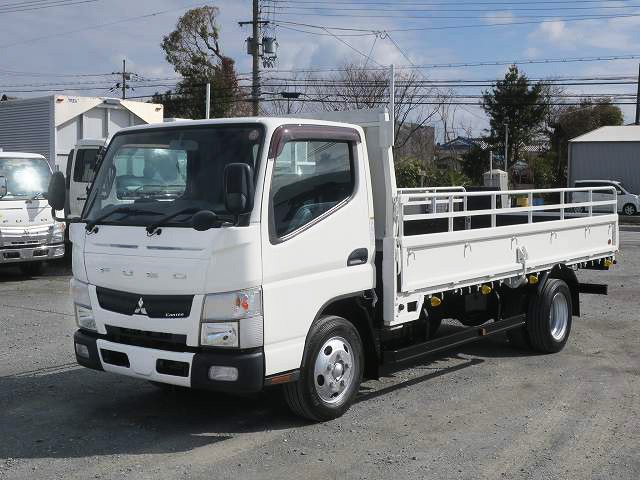 [Vehicles for lease only] 2014 Mitsubishi Fuso Canter 2t flatbed body, 3-way opening, standard long, low floor, steel floor [Semi-medium-sized (5t only) license *Old standard license OK]