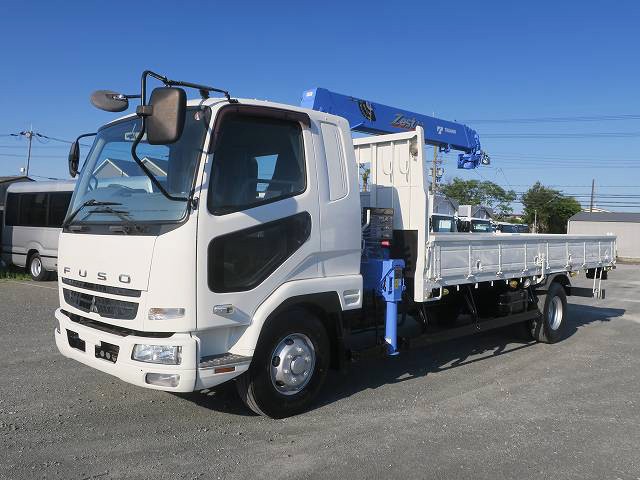 [Vehicle for lease only] 2009 Mitsubishi Fuso Fighter with medium-sized crane, 3-way opening, Tadano 4-stage boom, hook-in, 240 horsepower