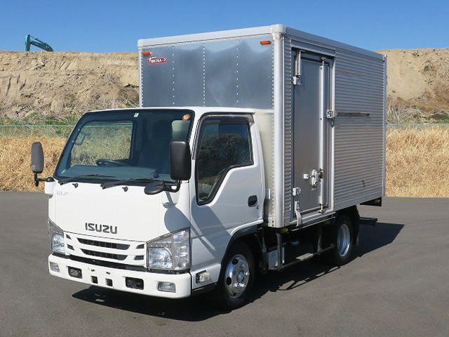 2015 Isuzu Elf 2t aluminum van, standard short, sliding doors on both sides, low floor, 150 horsepower, steel floor [medium-sized (5t only) license compatible *old standard license OK]