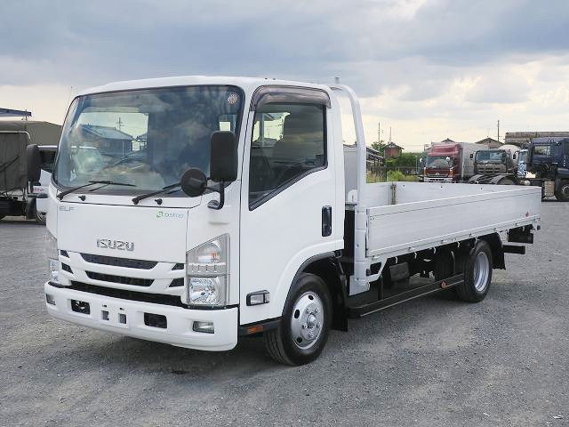 [Vehicles for lease only] 2017 Isuzu Elf 2t flatbed aluminum block 3-way opening wide long low floor 150 horsepower [Semi-medium-sized (5t only) license compatible *Old standard license OK]