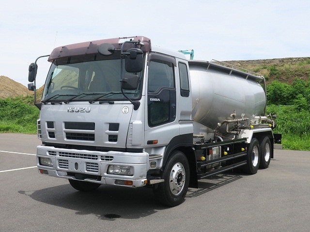 2008 model Isuzu Giga 22 ton powder transport vehicle, Far East Jet Pack, bulk cement, drum capacity 12.2m3, aluminum wheels 