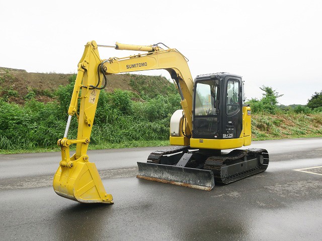 2014 Sumitomo hydraulic excavator (yumbo) SH75X-3B with rubber feet, blade and cooler, 2173 hours