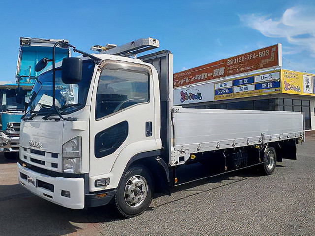 [Vehicle for lease only] 2013 Isuzu Forward, medium-sized flat body, aluminum block, 3-way opening, 6200 wide, rear air suspension, aluminum wheels