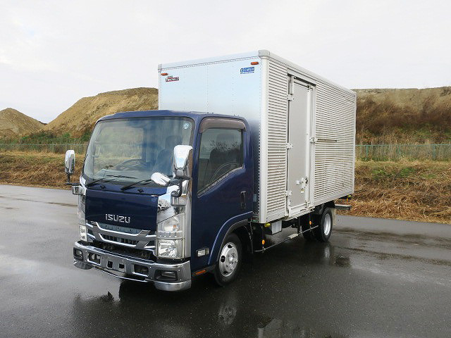 [Vehicles for lease only] 2015 Isuzu Elf 2t aluminum van, standard long, cargo bed height 215cm, left sliding door, full low floor, 2-stage lashing rail, 150 horsepower [Semi-medium-sized (5t only) license compatible *Old standard license OK]