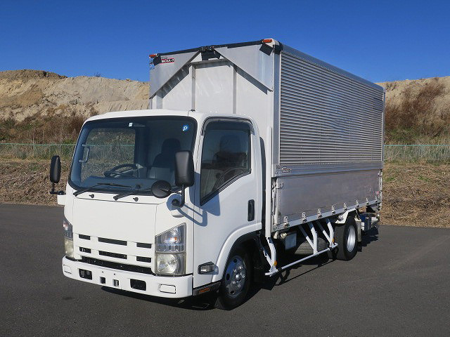 2007 Isuzu Elf 2t aluminum wing standard long cargo bed height 207cm storage PG full low floor 150 horsepower lashing rail 2 levels [medium-sized license compatible *excluding 5t limited]