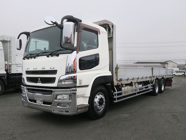 [Lease vehicle] 2013 Mitsubishi Fuso Super Great, large flatbed aluminum block, 5-way opening, 2 differentials, retarder