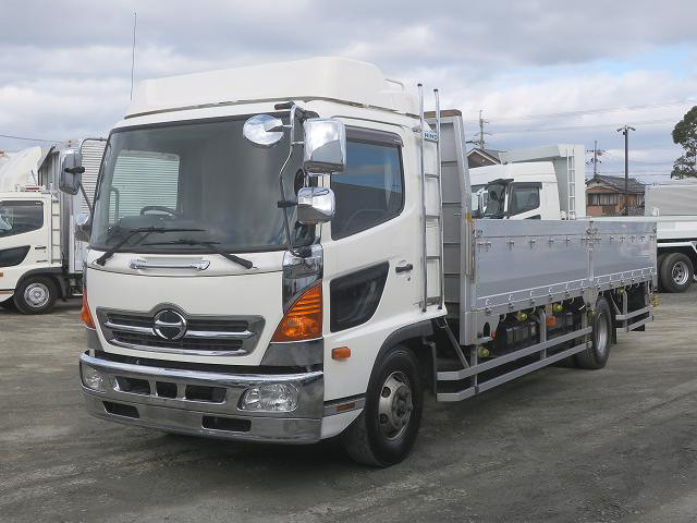 2016 Hino Ranger, medium-sized flatbed aluminum block, 5-way opening, 6200 semi-wide, rear air suspension, 240 horsepower