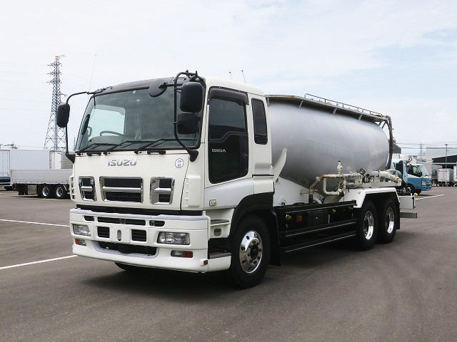 2009 Isuzu Giga 22 ton powder transport vehicle, Far East Jet Pack, high-floor 3-axle, bulk cement, drum capacity 12.3 m3, aluminum wheels