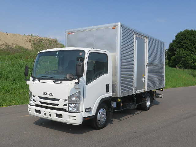 [Vehicles exclusively for lease] 2019 model Isuzu Elf 2t aluminum van, wide and long, cargo bed height 208cm, left sliding door, storage PG, full low floor, 2-stage lashing rail, 150 horsepower [medium-sized vehicle license compatible *excluding 5t limited] ★Preliminary inspection included★
