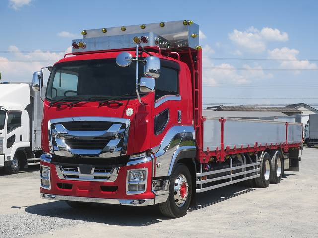 2016 Isuzu Giga Large flat body aluminum block 7-way opening High floor 3-axle Aluminum wheels ★Actual mileage on meter: approx. 640,000 km★