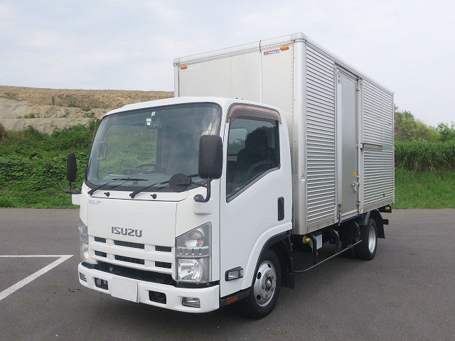 [Vehicles for lease only] 2015 Isuzu Elf 2t aluminum van, standard long, cargo bed height 207cm, left sliding door, full low floor, 2-stage lashing rail, 150 horsepower [Semi-medium-sized (5t only) license compatible *Old standard license OK]