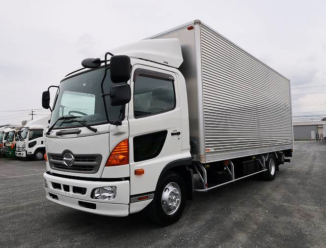 [Lease vehicle] 2015 Hino Ranger medium-sized aluminum van 6200 standard combination gate rear air suspension 