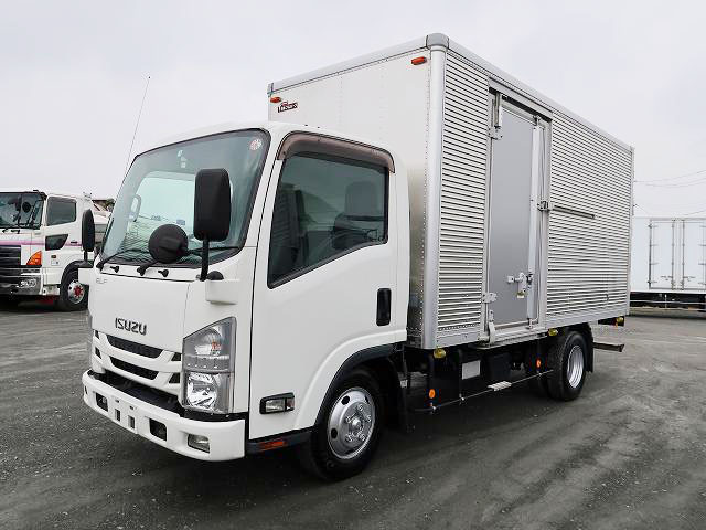 [Vehicles for lease only] Reiwa 2 model Isuzu Elf small aluminum van, load capacity 2.95t, standard long, cargo bed height 204cm, left sliding door, full low floor, 150 horsepower 