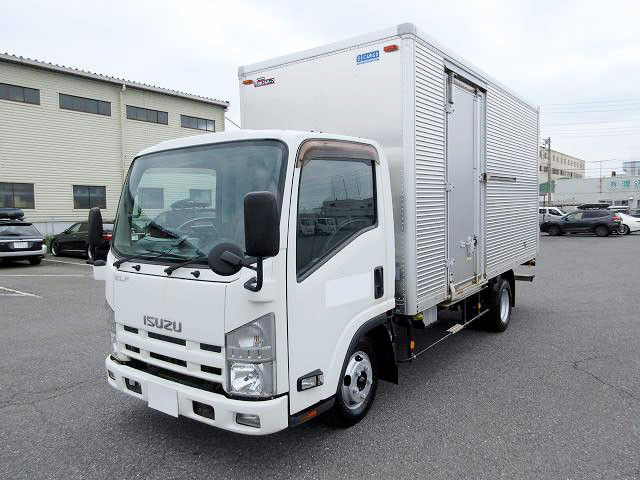 [Vehicles for lease only] 2015 Isuzu Elf 2t aluminum van, standard long, cargo bed height 216cm, left sliding door, full low floor, 2-stage lashing rail, 150 horsepower [Semi-medium-sized (5t only) license compatible *Old standard license OK]