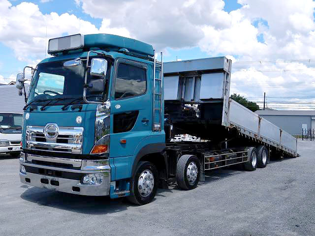 2006 Hino Profia Large Safety Loader 4-axle low bed Hanamidai aluminum block Rear gate Winch Radio control All-wheel air suspension Retarder 