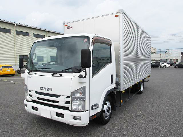 [Vehicles for lease only] 2015 Isuzu Elf 2t aluminum van, wide and long, cargo bed height 216cm, fully low floor, 150 horsepower