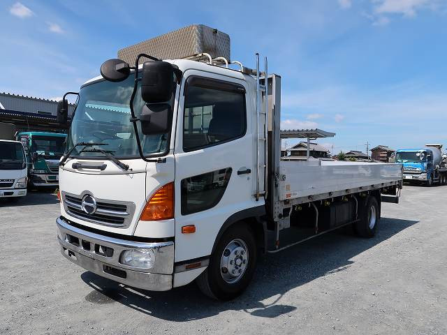 2013 Hino Ranger, medium-sized flatbed aluminum block, 3-way opening, 5700 wide, 240 horsepower 