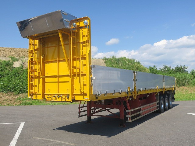 2012 Tokyu 3-axle aluminum block flat trailer, 7-way opening, 13m body, maximum load 26.2t, single pull OK, ★Inspection valid until June 2015★