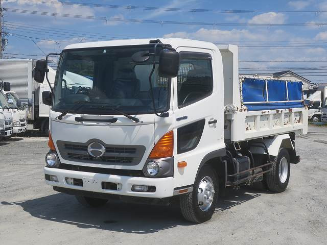 [Lease vehicle] 2017 Hino Ranger medium-sized dump truck, ShinMaywa L-gate, electric cobo lane