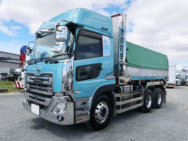 2019 model UD Trucks Quon large dump truck custom Shinmaywa 5100 body 2 differential retarder 420 horsepower aluminum wheels ★Actual mileage on meter: approx. 470,000 km/Vehicle inspection valid until June 2025★