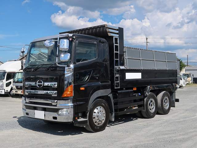 2015 Hino Profia large dump truck, Shinmaywa 5100 body, 2 differentials, retarder, aluminum wheels. *MOT valid until February 2015/metered mileage approx. 560,000 km.*