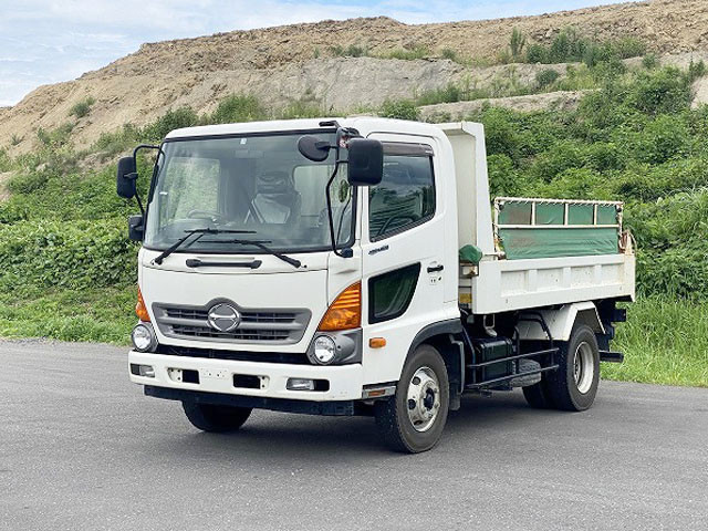 [Lease vehicle] 2015 Hino Ranger medium-sized dump truck, made by Far East, electric cobo lane 