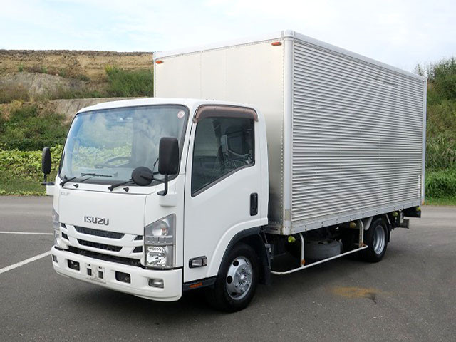 2016 Isuzu Elf 3t aluminum van, wide long, interior height 211cm, combination gate, 150hp [medium-sized license required *excluding 5t limited]