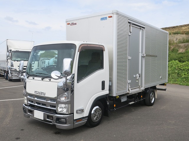 2015 Isuzu Elf 2t Aluminum Van Standard Long Bed Height 215cm Left Side Door Fully Low Floor Lashing Rail 2 Levels 150 Horsepower [Semi-Medium License Compatible (5t Limited) *Old Standard License OK] ★Vehicle Inspection Included until March 2015★