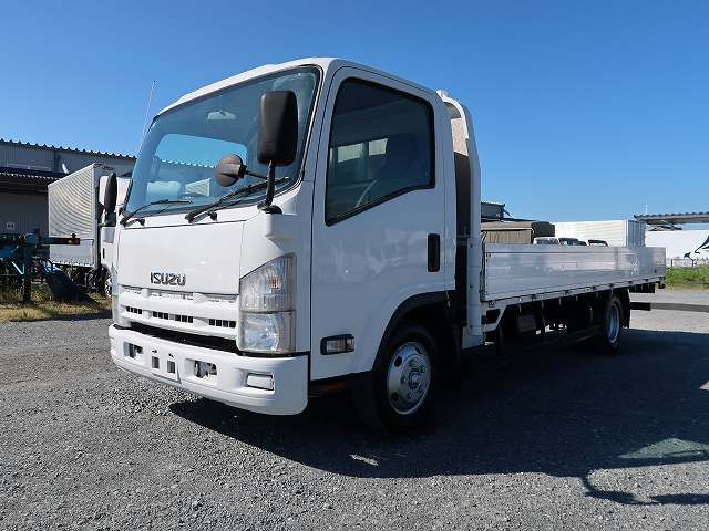 [Vehicles for lease only] 2014 Isuzu Elf, small flatbed aluminum block, 1.85t load capacity, wide and extra long, low floor, 150 horsepower [Semi-medium-sized (5t only) license compatible *Old standard license OK]