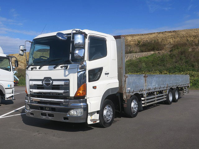 2006 Hino Profia Large flatbed aluminum block 5-way opening 9500 body 4-axle low floor retarder rear air suspension 380 horsepower