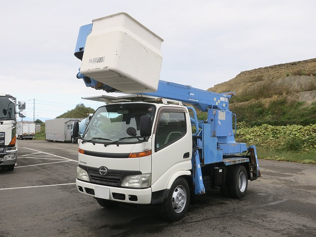 [Vehicles for lease only] 2008 model Hino Dutro small aerial work platform Aichi SS12A Maximum ground clearance 12m 150 horsepower [Semi-medium license required *Excluding 5t limited] 