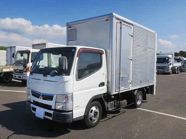 【リース専用車両】平成25年式 三菱ふそう キャンター 小型アルミバン 積載1.85t 標準ショート 内高202cm 垂直PG 左サイド扉 2ペダル ラッシングレール3段 150馬力 【準中型(5t限定)免許対応 ※旧普通免許OK】