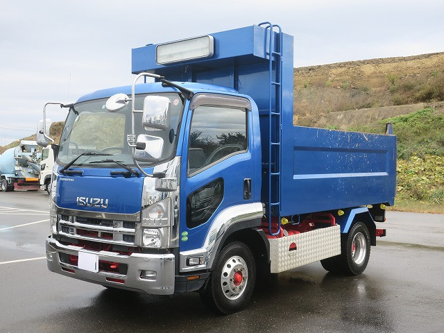 [Vehicles for lease only] 2014 model Isuzu Forward medium-sized deep dump truck, Shinmaywa F-gate, no soil/sand specification, 3t loading capacity 