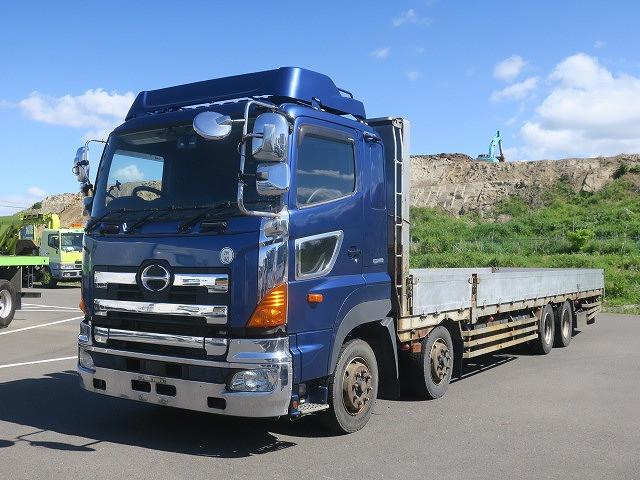 2015 Hino Profia Large flatbed aluminum block 5-way opening 9600 body 4-axle low floor retarder ★MOT valid until August 2015★