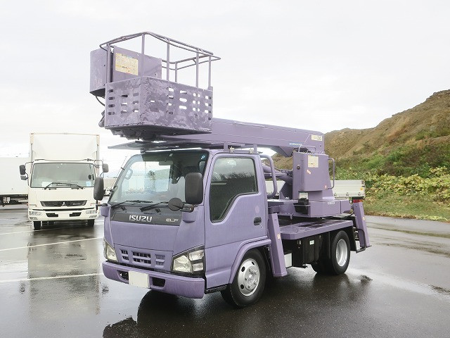 [Vehicles for lease only] 2005 Isuzu Elf Small high-altitude work platform Aichi SS12A Skymaster Maximum ground clearance 11.9m [Semi-medium-sized license compatible *Excluding 5t limited]