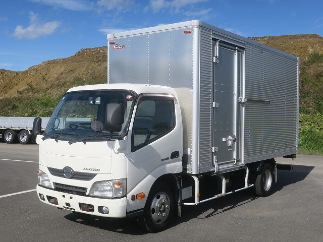 2015 Hino Dutro 2t aluminum van, standard long, interior height 217cm, left sliding door, full low floor, 2-stage lashing rail [medium-sized license required *excluding 5t limited]