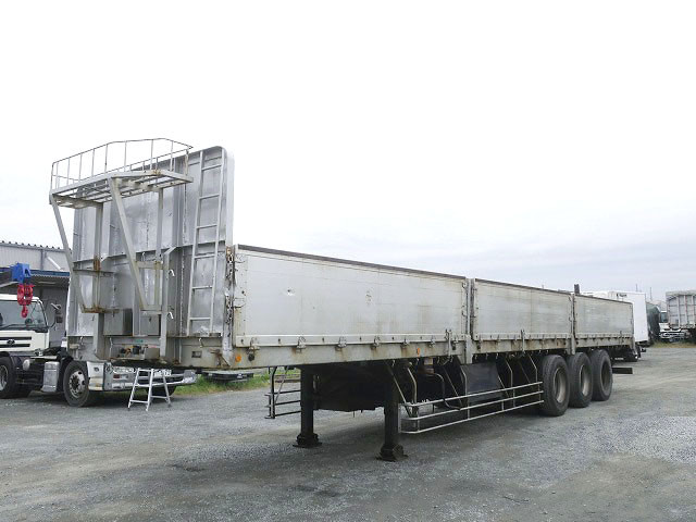 2008 model Nippon Trex 3-axle aluminum block flat trailer, 7-way opening, 13m body, maximum load 27t, lift axle, air suspension, ★Inspection valid until August 2015★