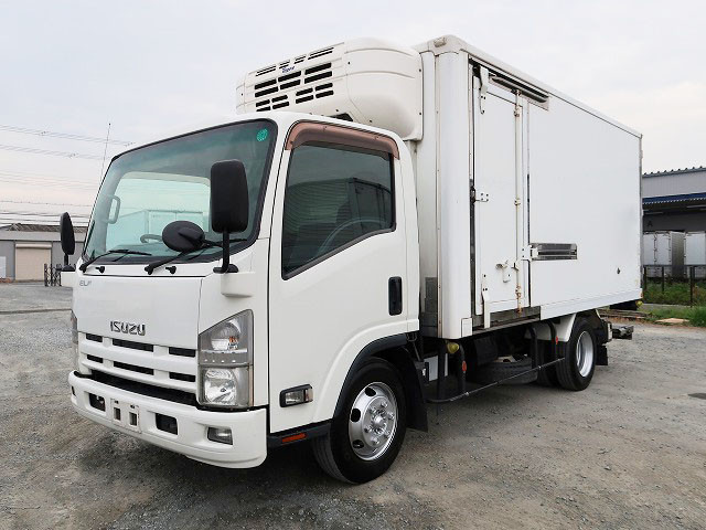 [Vehicles for lease only] 2014 Isuzu Elf 3t refrigerated van, wide and long, storage PG, Topre, -30 degree setting, 2-layer, left sliding door, 2-stage lashing rail, 150 horsepower [medium-sized vehicle license compatible *excluding 5t limited] 