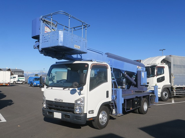 [Vehicles for lease only] 2013 model Isuzu Elf compact high-altitude work platform Tadano AT220 Maximum ground clearance 22m [Semi-medium-sized license required *Excluding 5t limit]