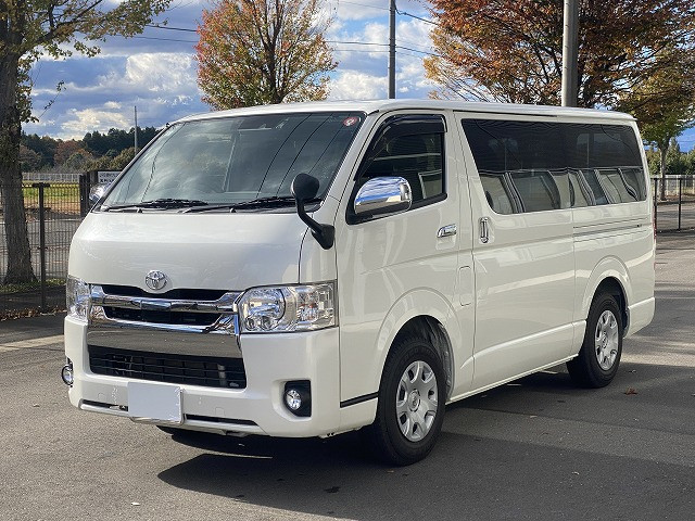 [Vehicles for lease only] 2018 Toyota Hiace Van Super GL, 2-5 seater, gasoline, 5 doors, sliding doors on both sides, 2WD, navigation, TV, rear view camera