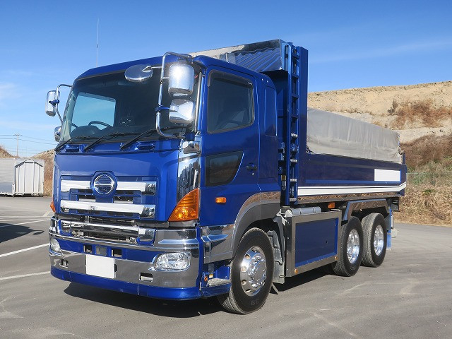 2015 Hino Profia large dump truck, Kodaira-made 5300 body, 2 differentials, aluminum wheels *Actual mileage on meter: approx. 450,000km/Vehicle inspection valid until August 2015*