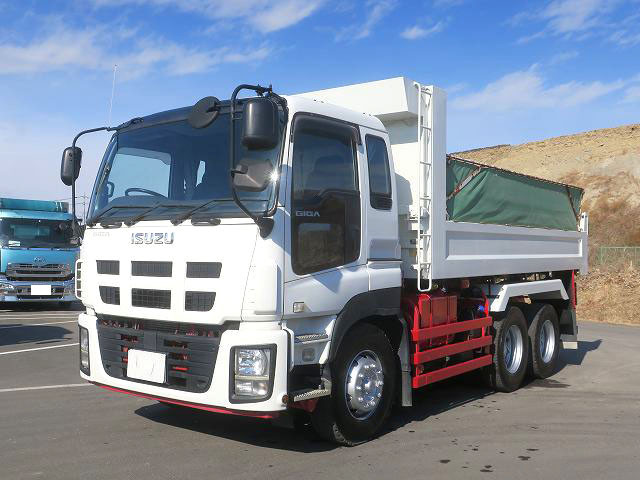 [Vehicles for lease only] 2015 Isuzu Giga large dump truck, Kodaira 5300 body, 2 differentials 